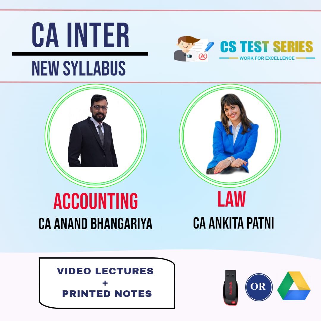 CA INTERMEDIATE COMBO ACCOUNTING AND CORPORATE AND OTHER LAWS COMBO Full Lectures By CA Ankita Patni   CA Anand Bhangariya